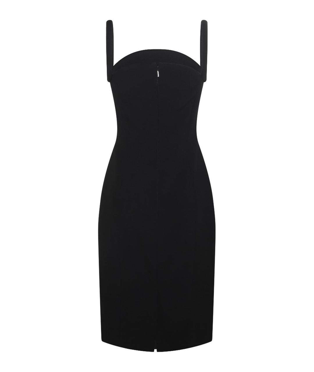 VERSACE Черное вискозное коктейльное платье, фото 2