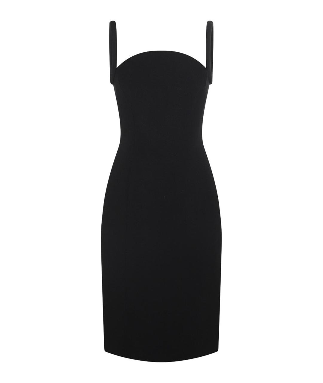 VERSACE Черное вискозное коктейльное платье, фото 1