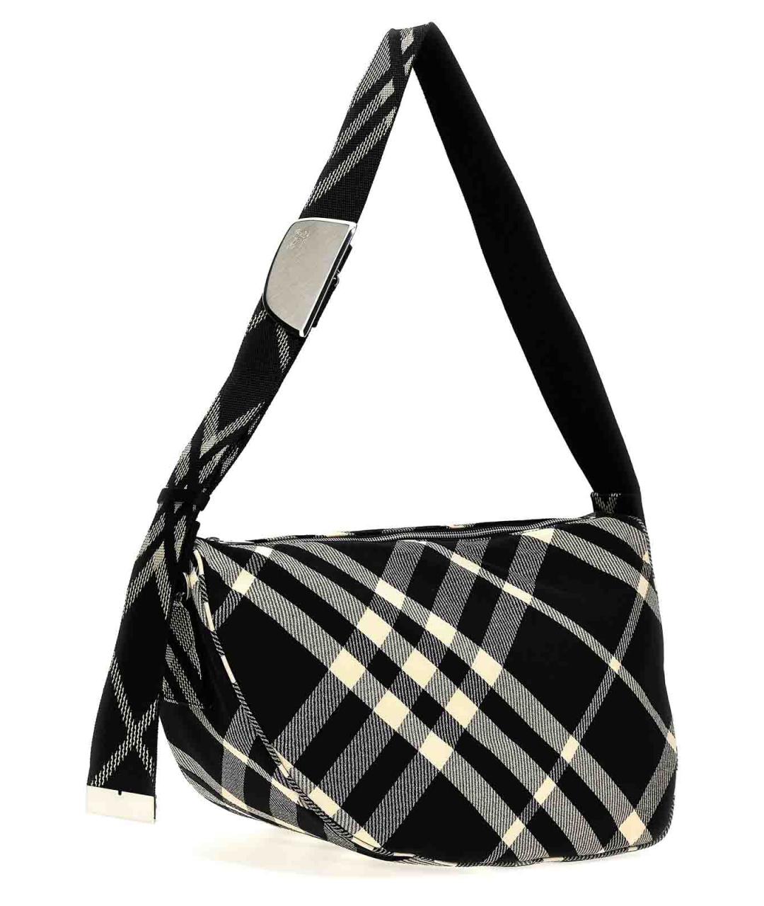 BURBERRY Черная тканевая сумка на плечо, фото 2