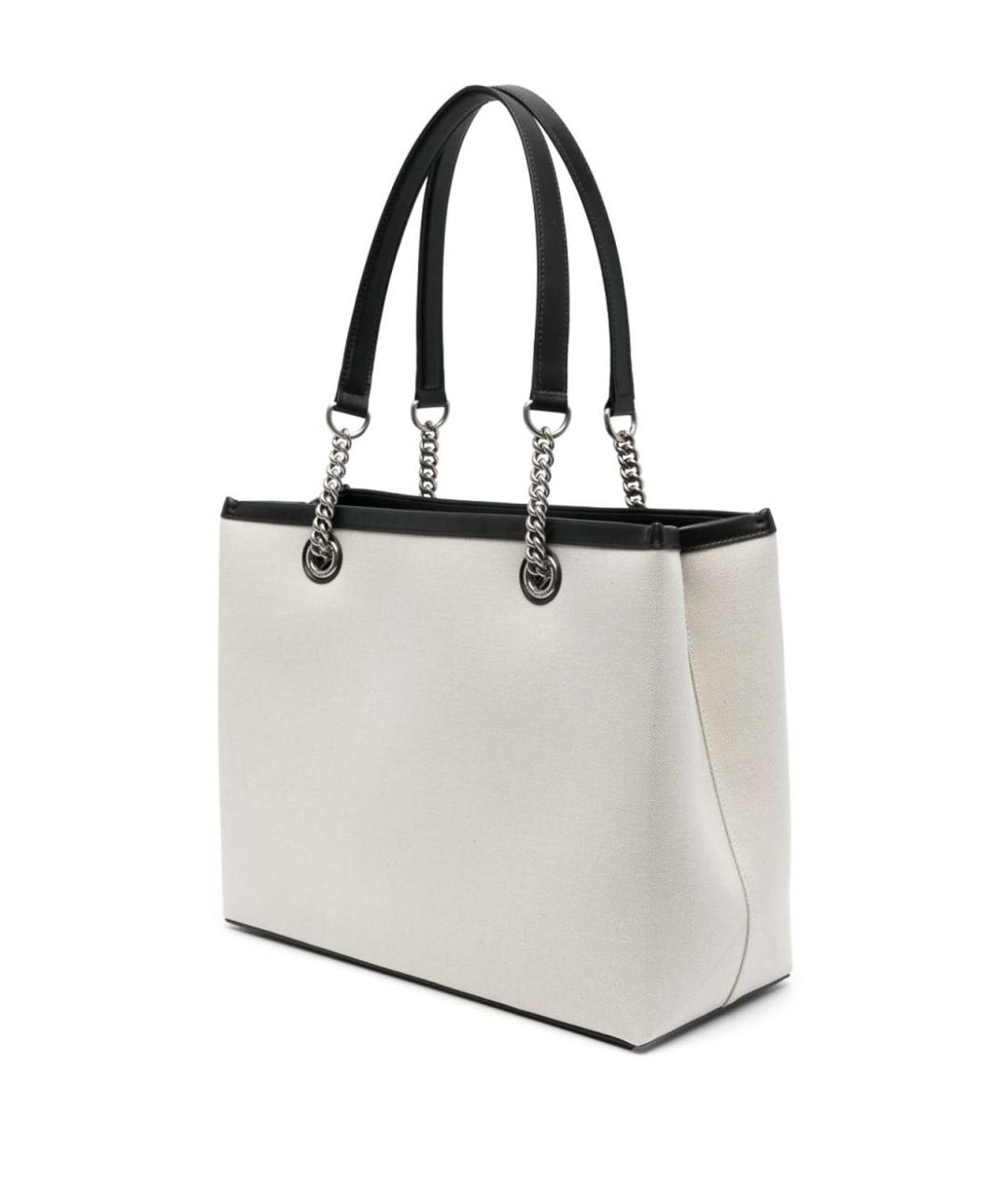 BALENCIAGA Белая тканевая сумка тоут, фото 3