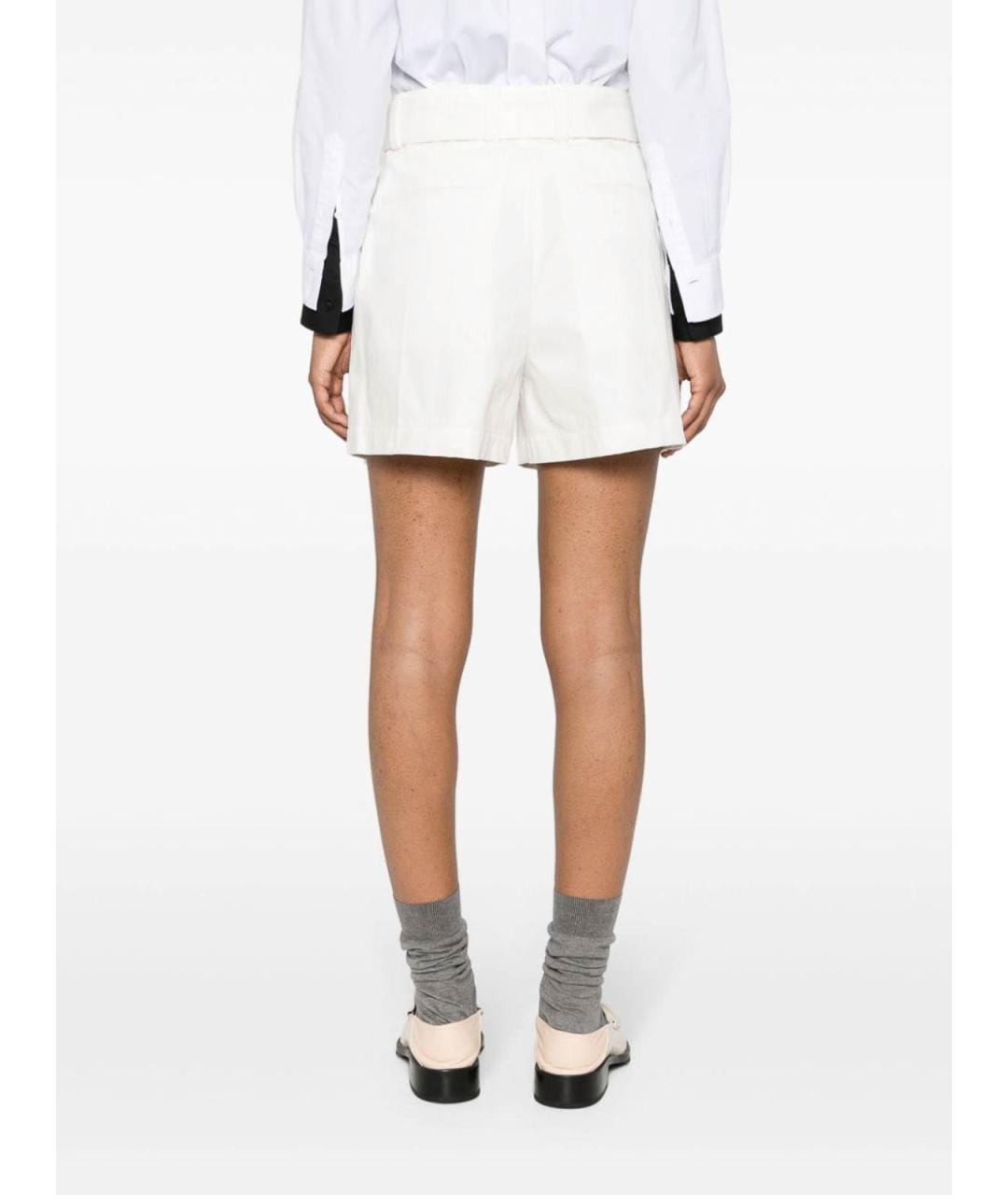 JIL SANDER Белые хлопковые шорты, фото 5