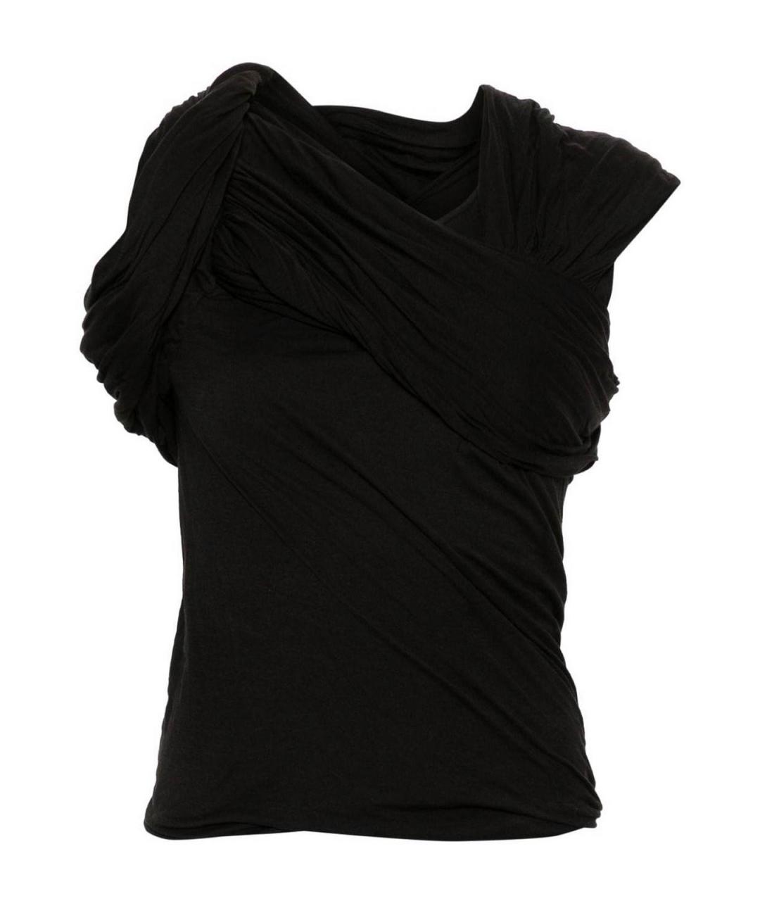 RICK OWENS Черная хлопковая майка, фото 1