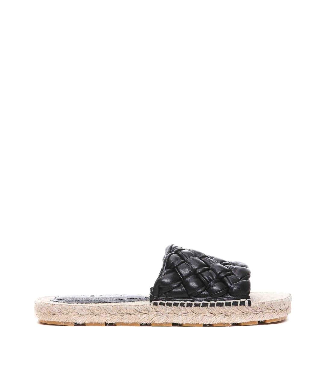 BOTTEGA VENETA Черные кожаные сандалии, фото 1