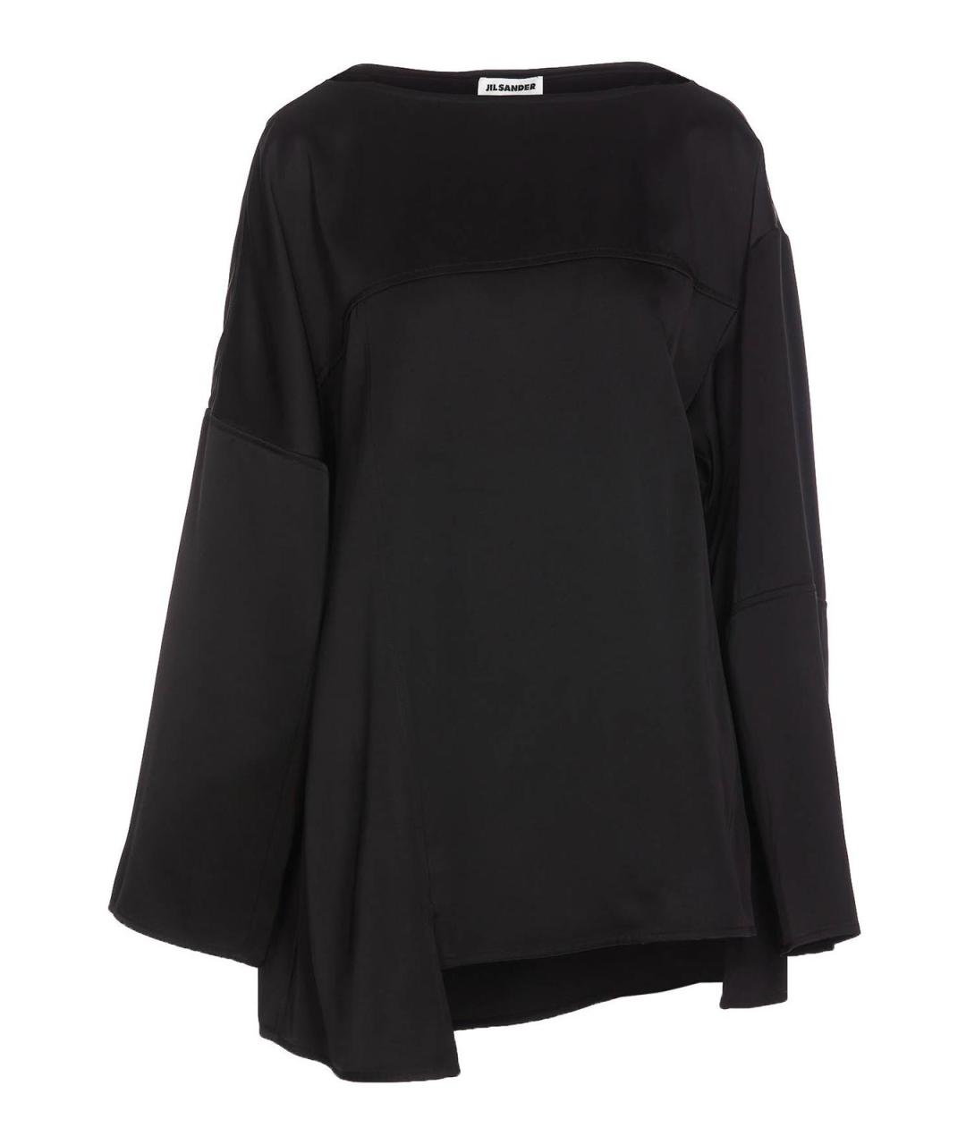 JIL SANDER Черный шелковый джемпер / свитер, фото 1