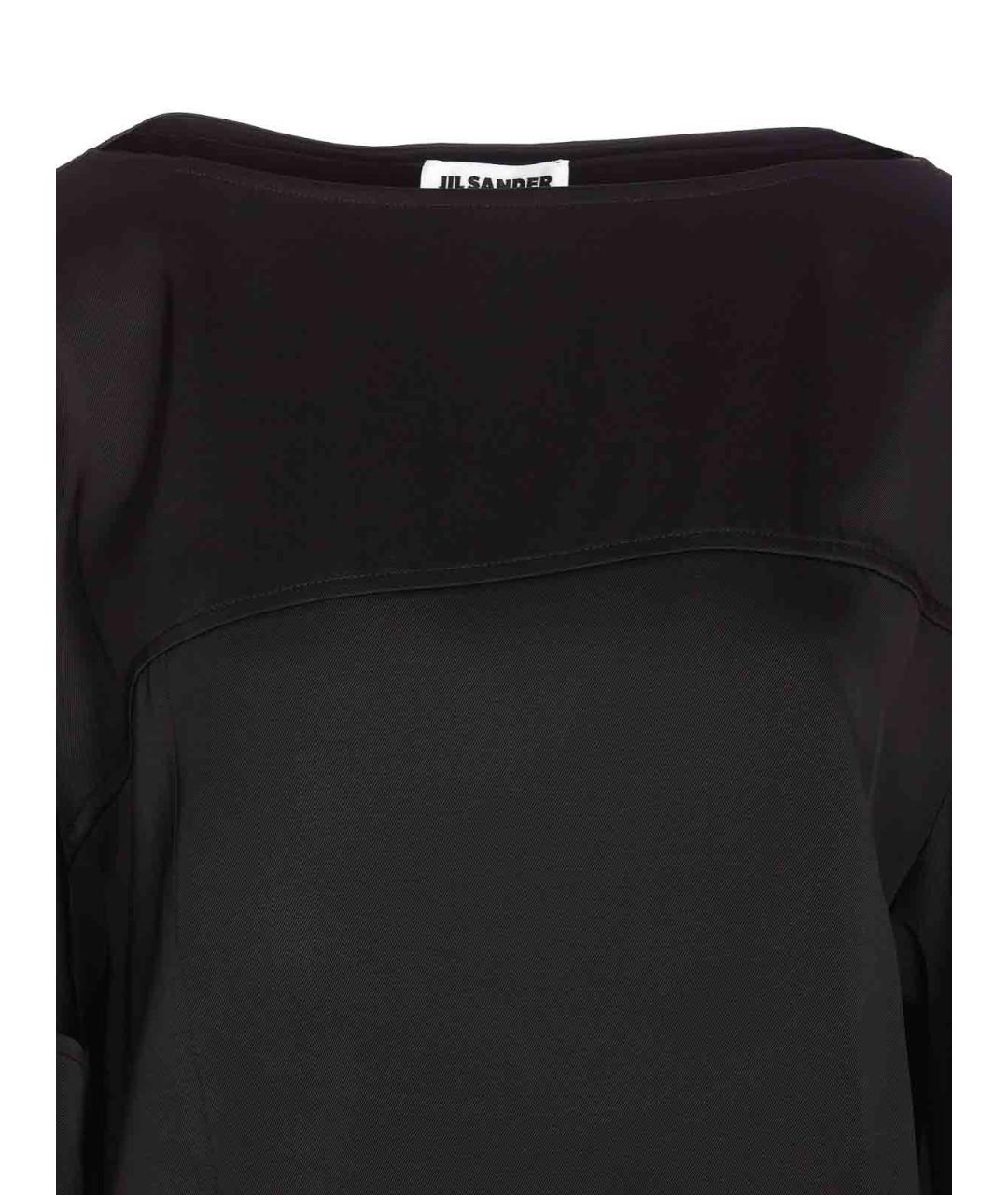 JIL SANDER Черный шелковый джемпер / свитер, фото 4