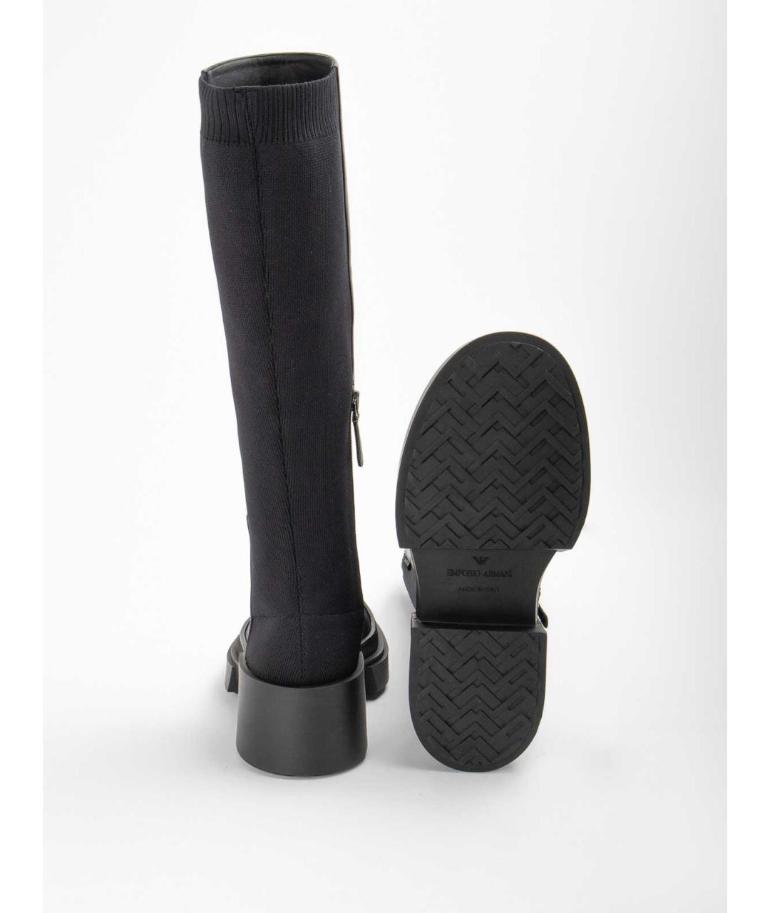 EMPORIO ARMANI Черные сапоги, фото 4