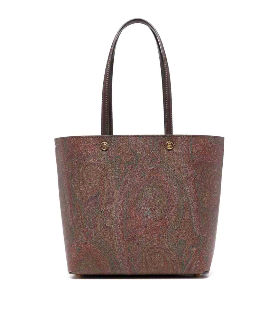 ETRO Коричневая синтетическая сумка тоут, фото 1