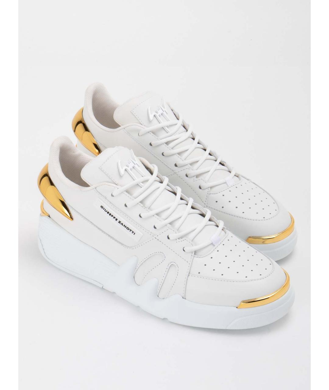 GIUSEPPE ZANOTTI DESIGN Белые резиновые низкие кроссовки / кеды, фото 2