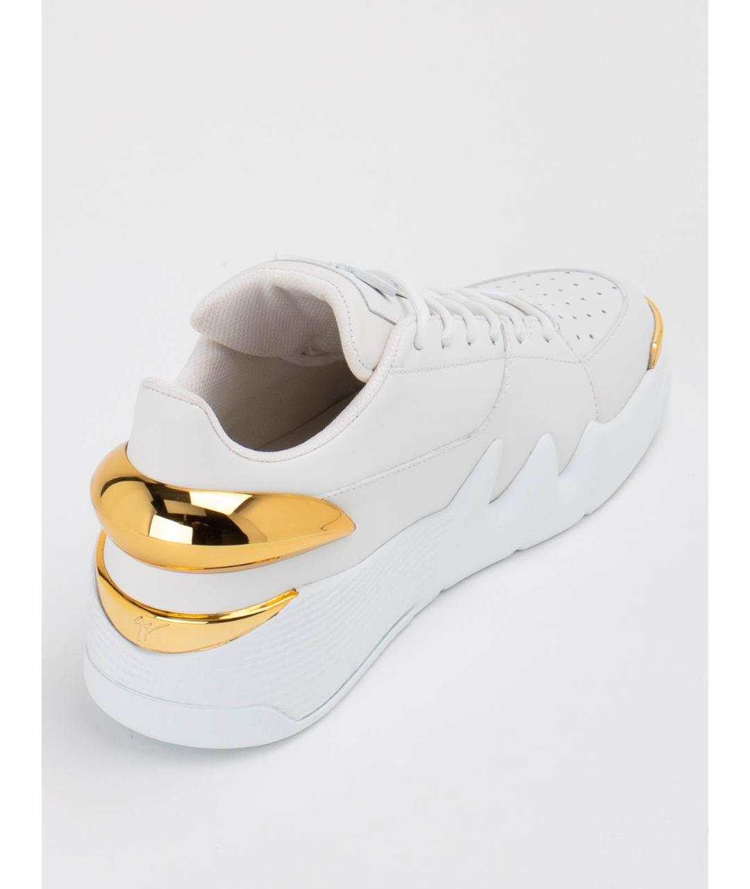 GIUSEPPE ZANOTTI DESIGN Белые резиновые низкие кроссовки / кеды, фото 3