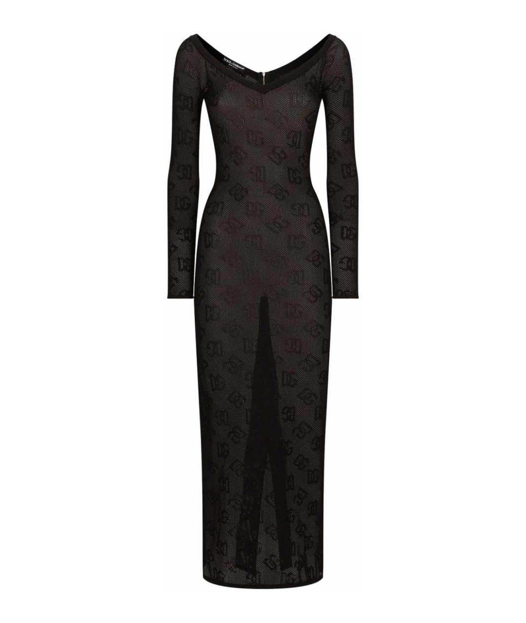 DOLCE&GABBANA Черное вискозное коктейльное платье, фото 1