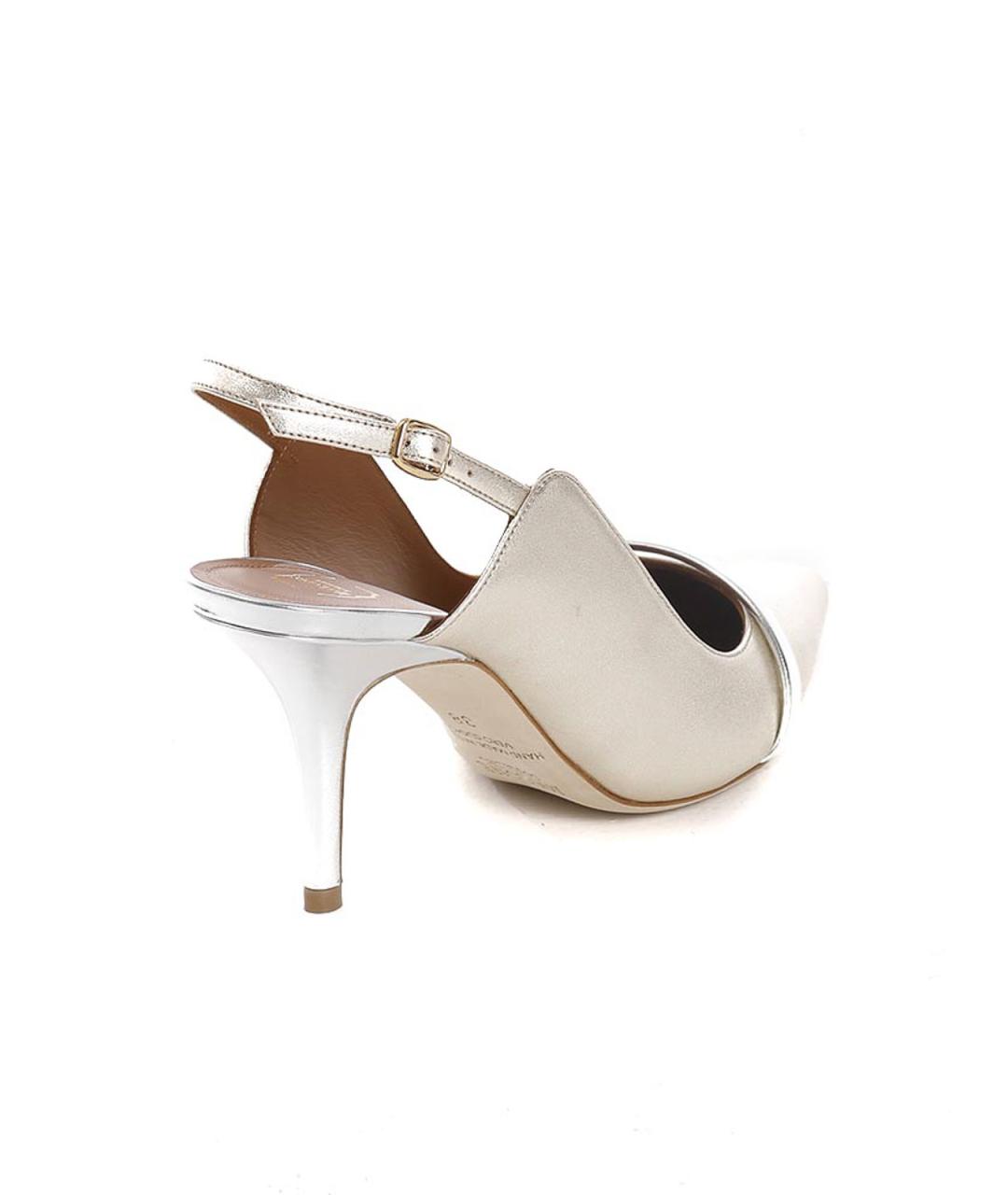 MALONE SOULIERS Серебряные кожаные туфли, фото 3