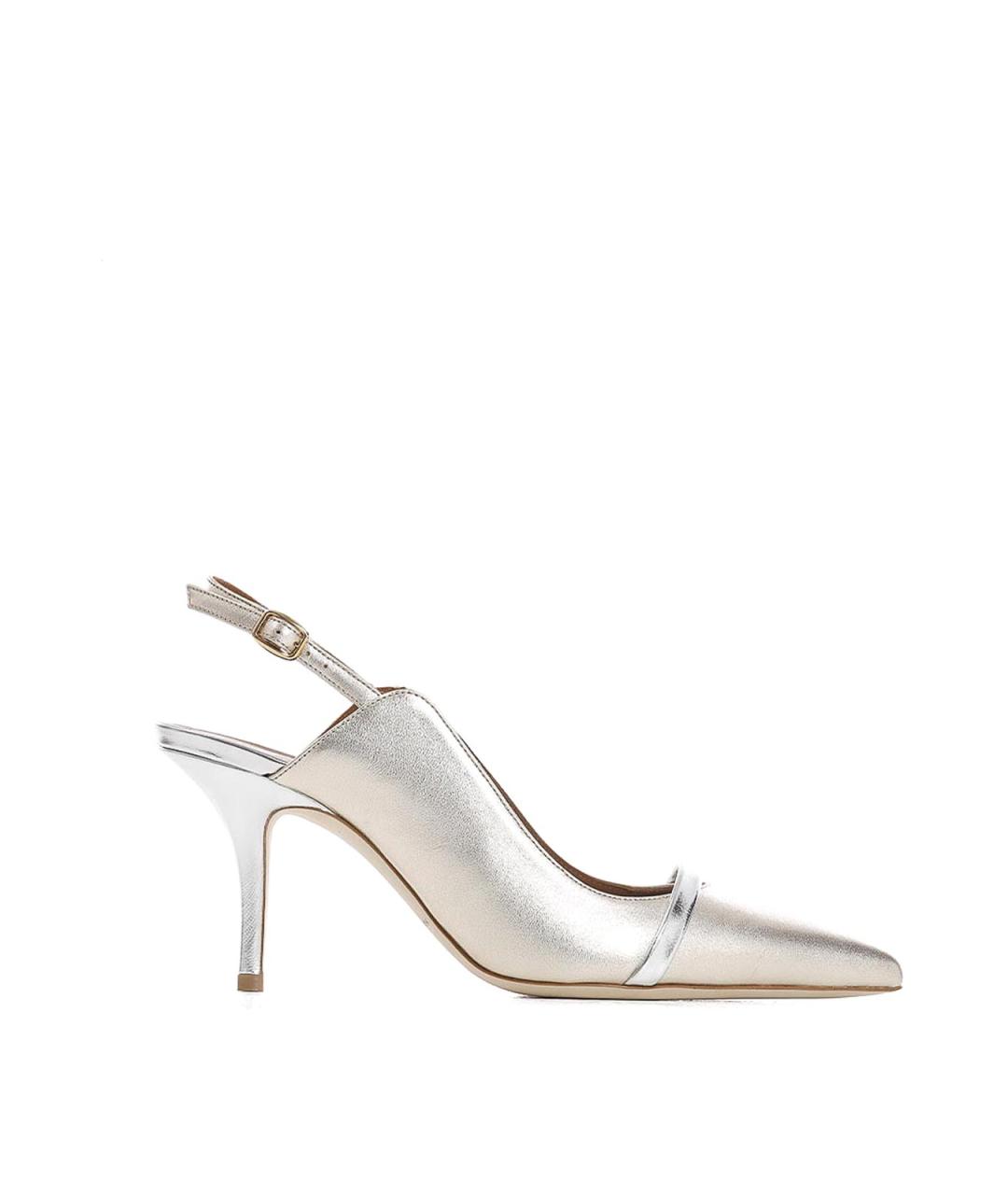 MALONE SOULIERS Серебряные кожаные туфли, фото 1