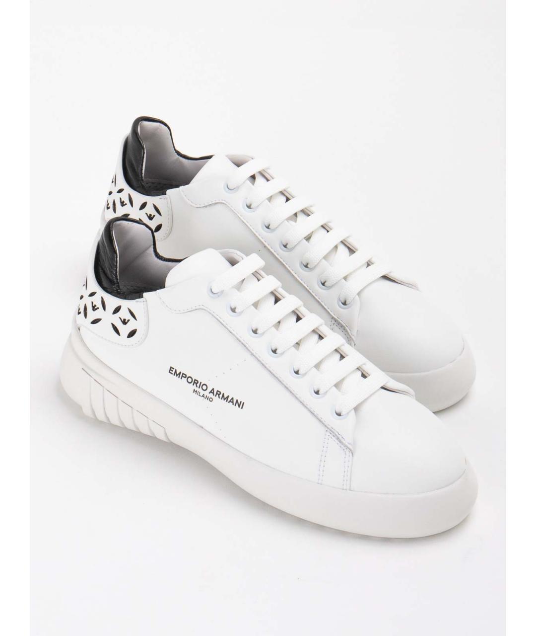 EMPORIO ARMANI Белые резиновые кроссовки, фото 2