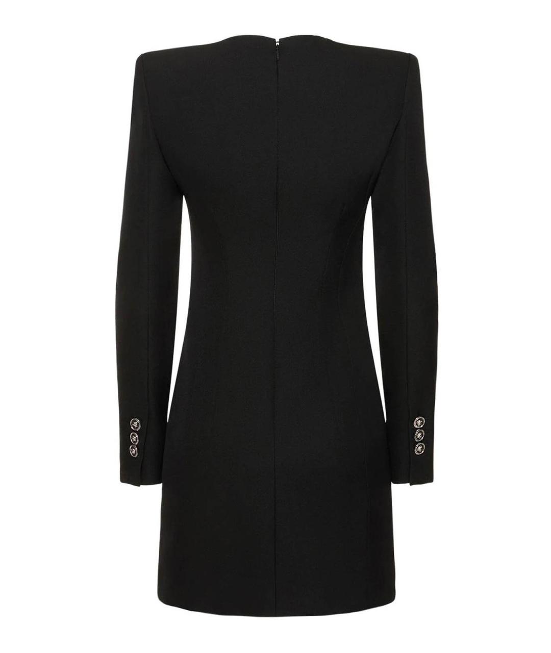 VERSACE Черное шерстяное повседневное платье, фото 2