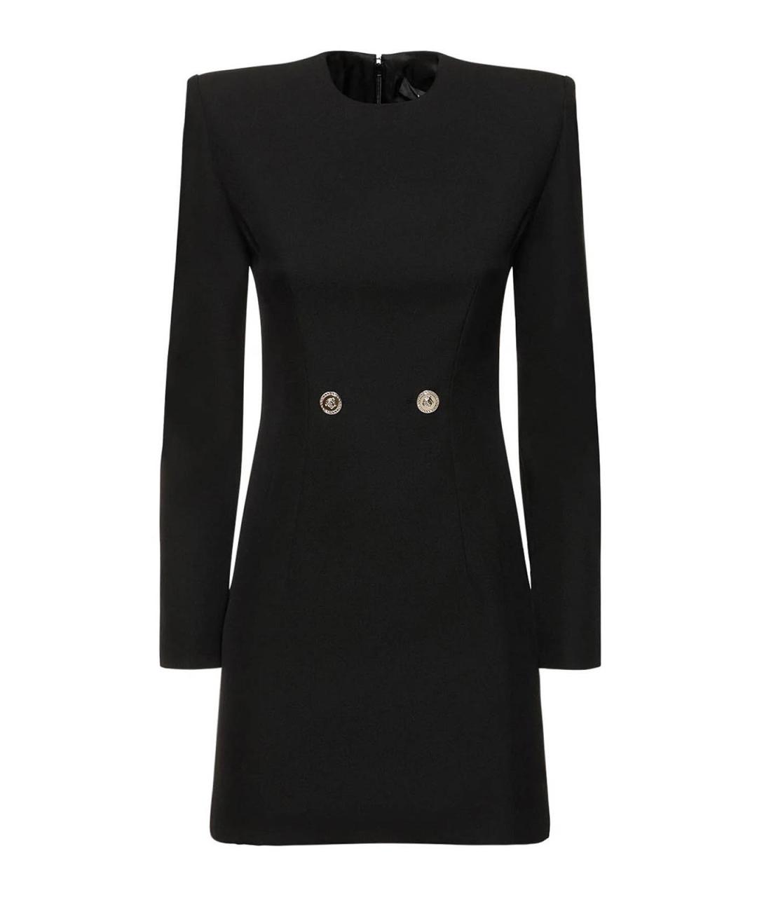 VERSACE Черное шерстяное повседневное платье, фото 1