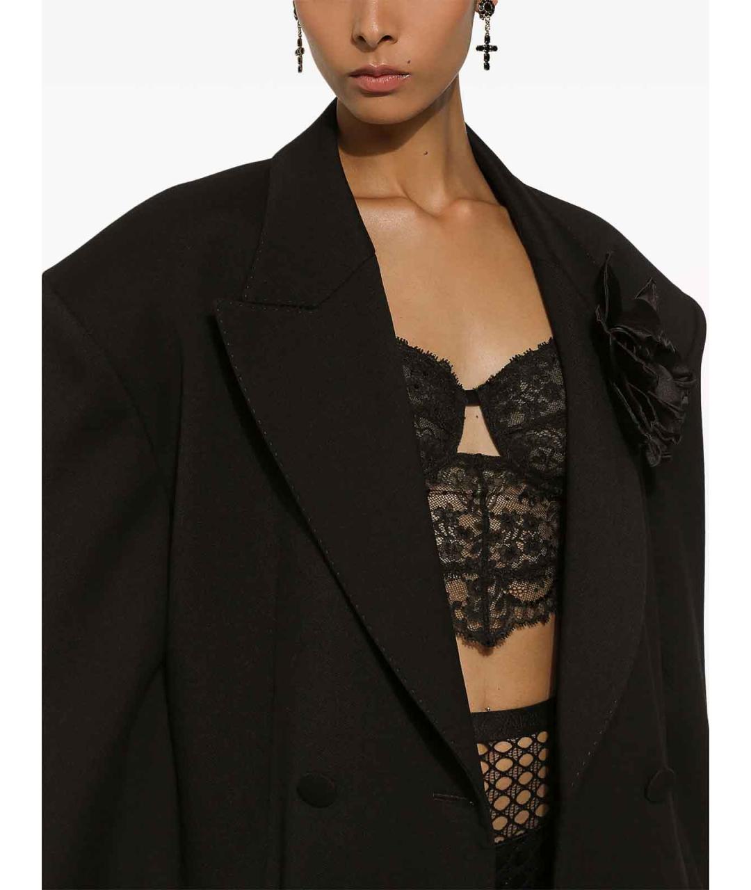 DOLCE&GABBANA Черные металлические серьги, фото 3