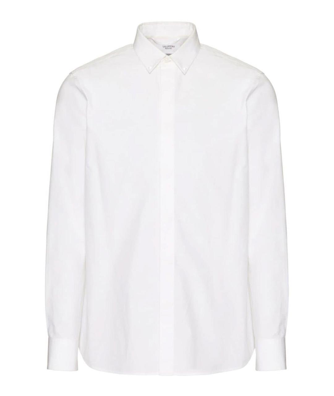VALENTINO Белая хлопковая классическая рубашка, фото 1