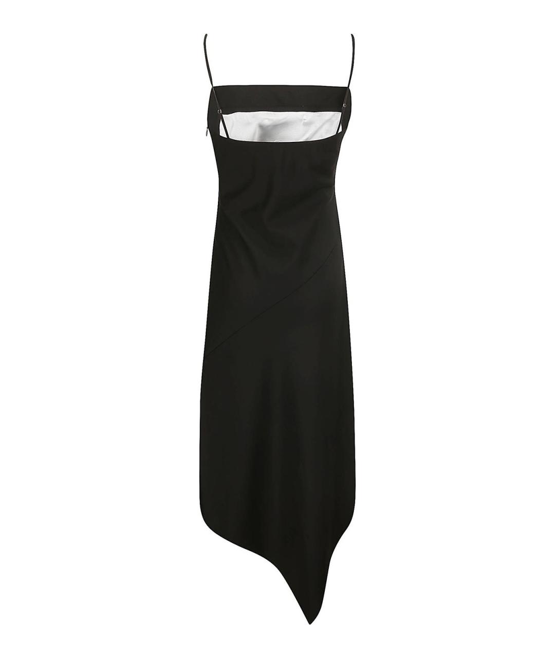 HELMUT LANG Черное шерстяное повседневное платье, фото 2