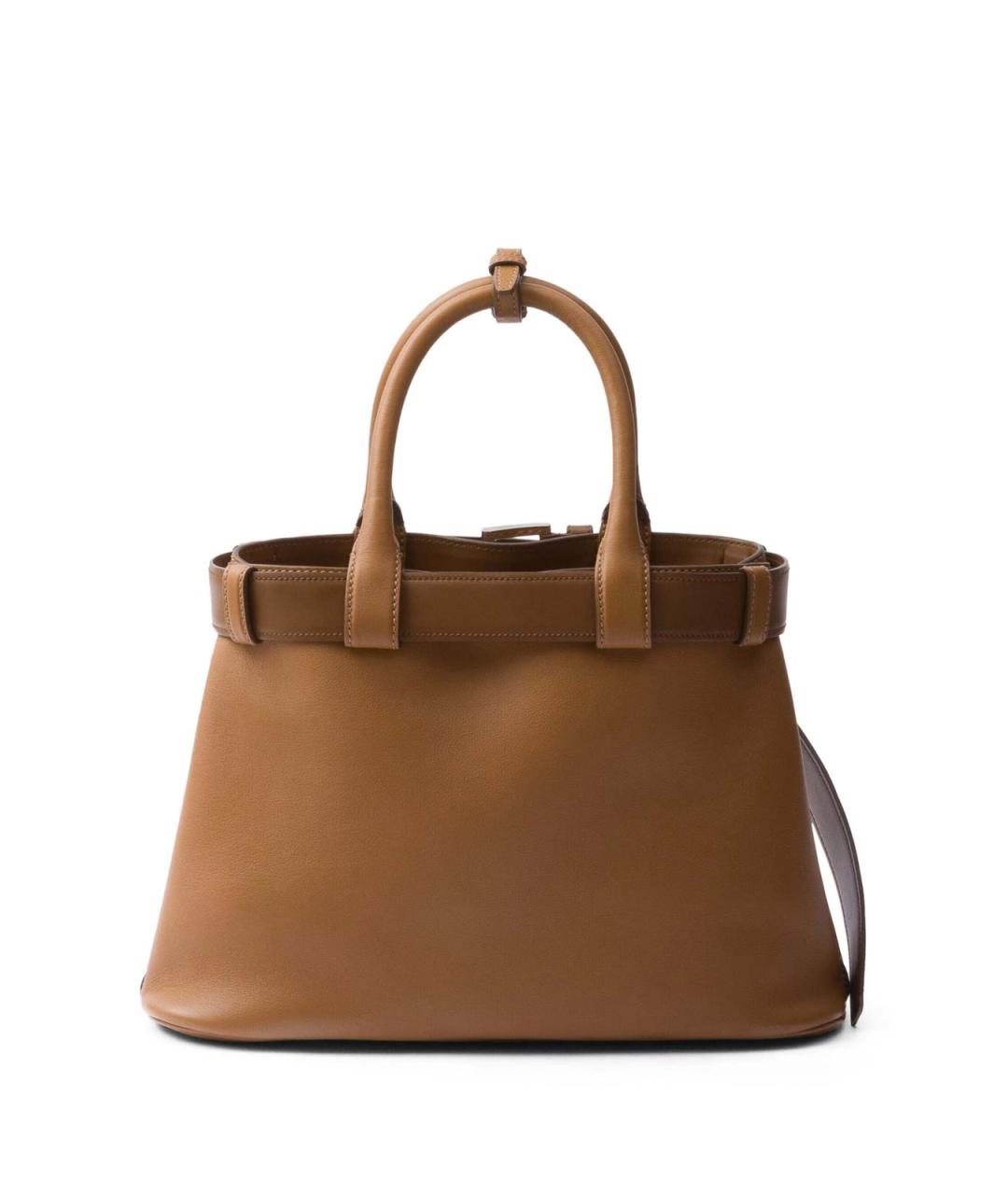 PRADA Коричневая кожаная сумка тоут, фото 3