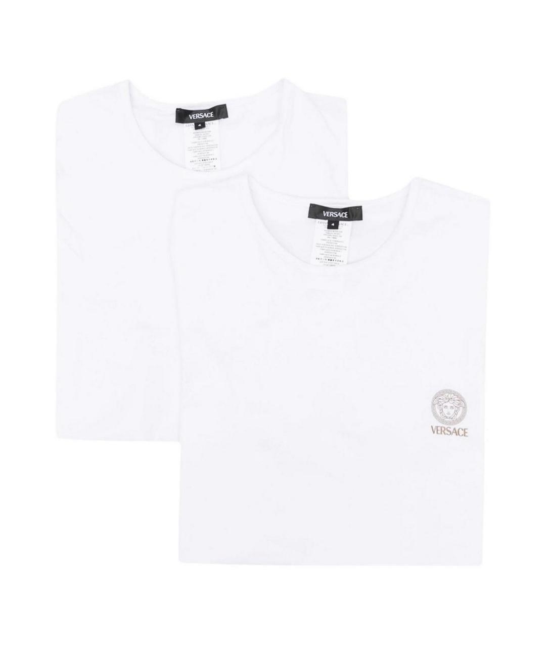 VERSACE Белая хлопковая футболка, фото 1