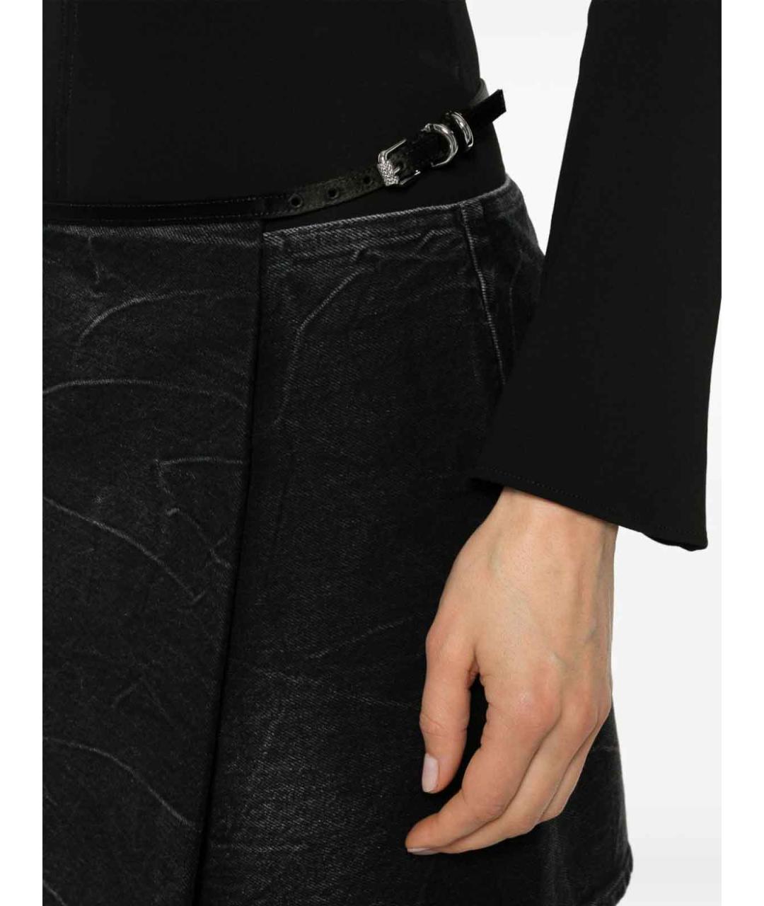 GIVENCHY Черная хлопковая юбка мини, фото 5
