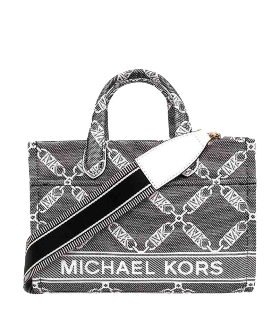 MICHAEL MICHAEL KORS Черная тканевая сумка с короткими ручками, фото 1