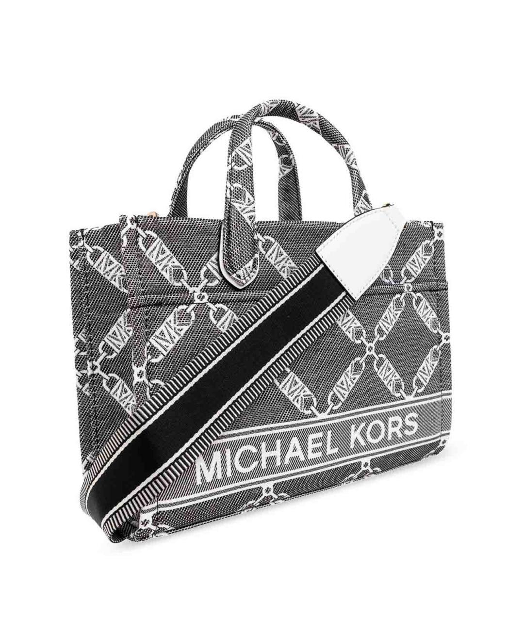 MICHAEL MICHAEL KORS Черная тканевая сумка тоут, фото 4