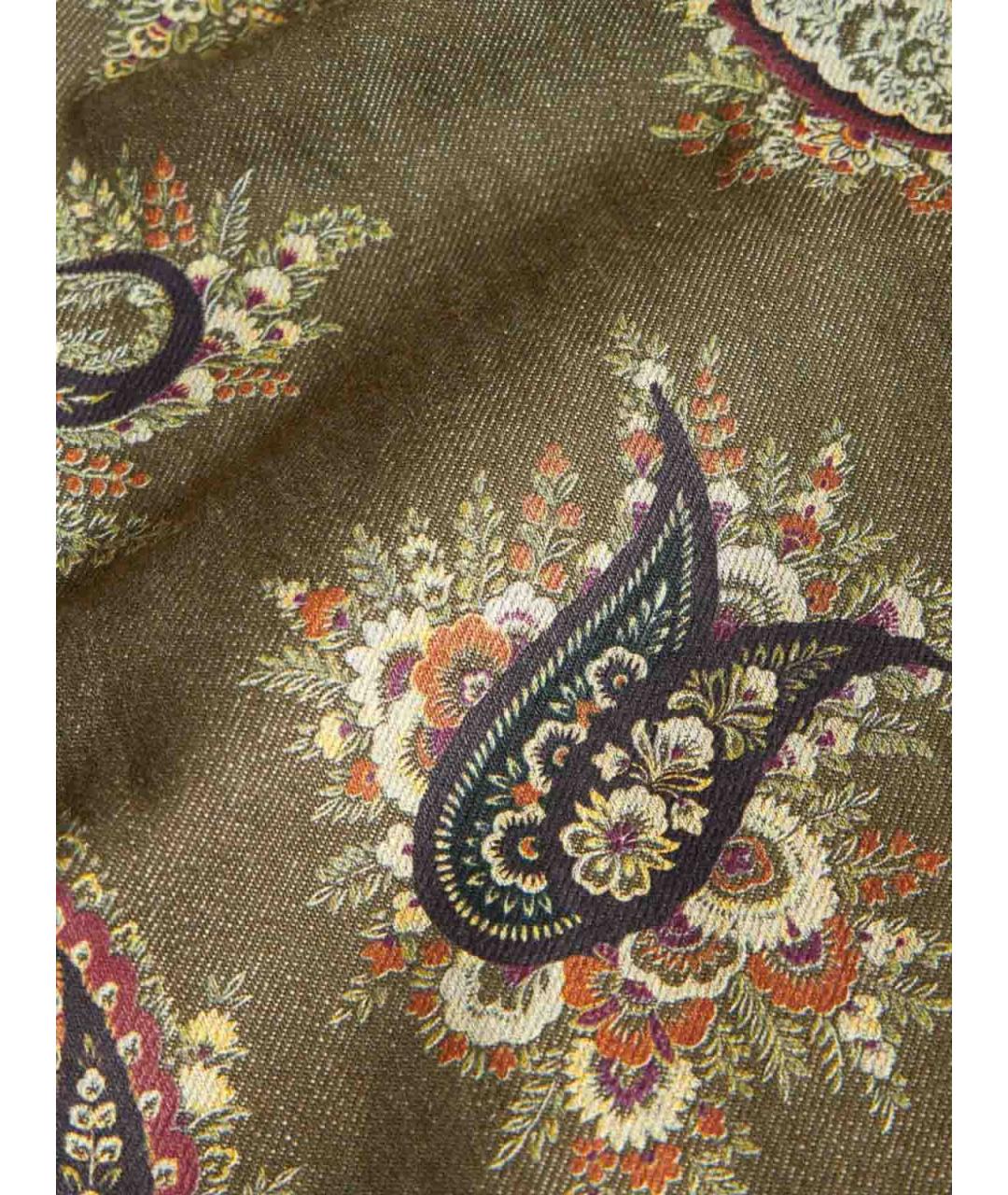ETRO Зеленая хлопковая классическая рубашка, фото 4