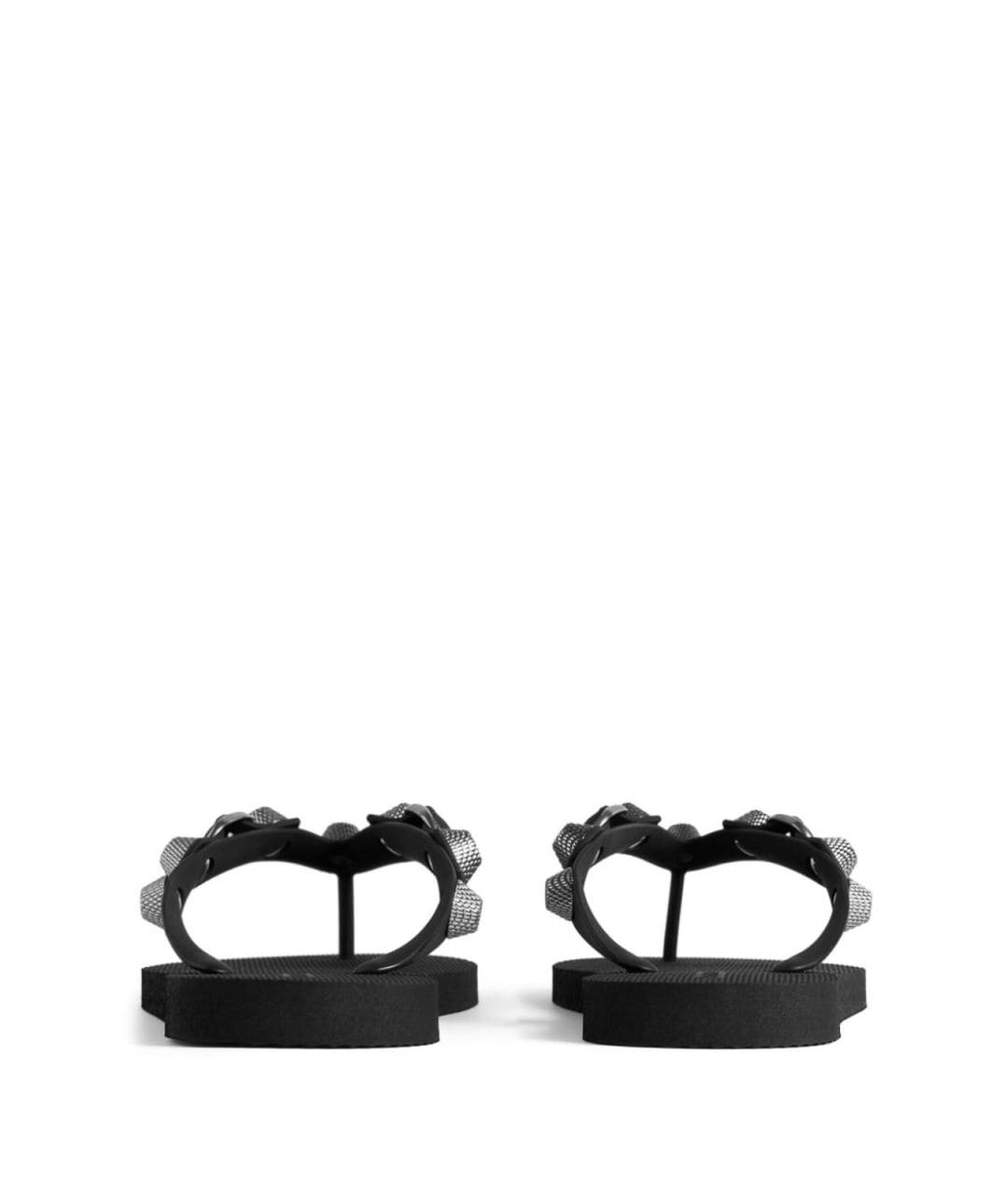 BALENCIAGA Черные кожаные сандалии, фото 3