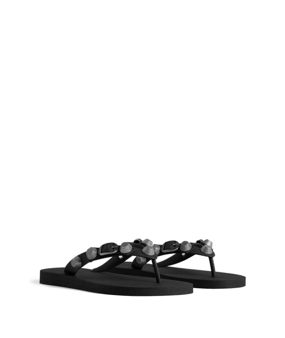 BALENCIAGA Черные кожаные сандалии, фото 5