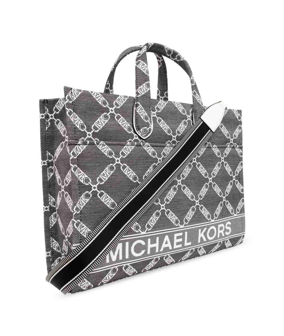MICHAEL MICHAEL KORS Черная тканевая сумка тоут, фото 2