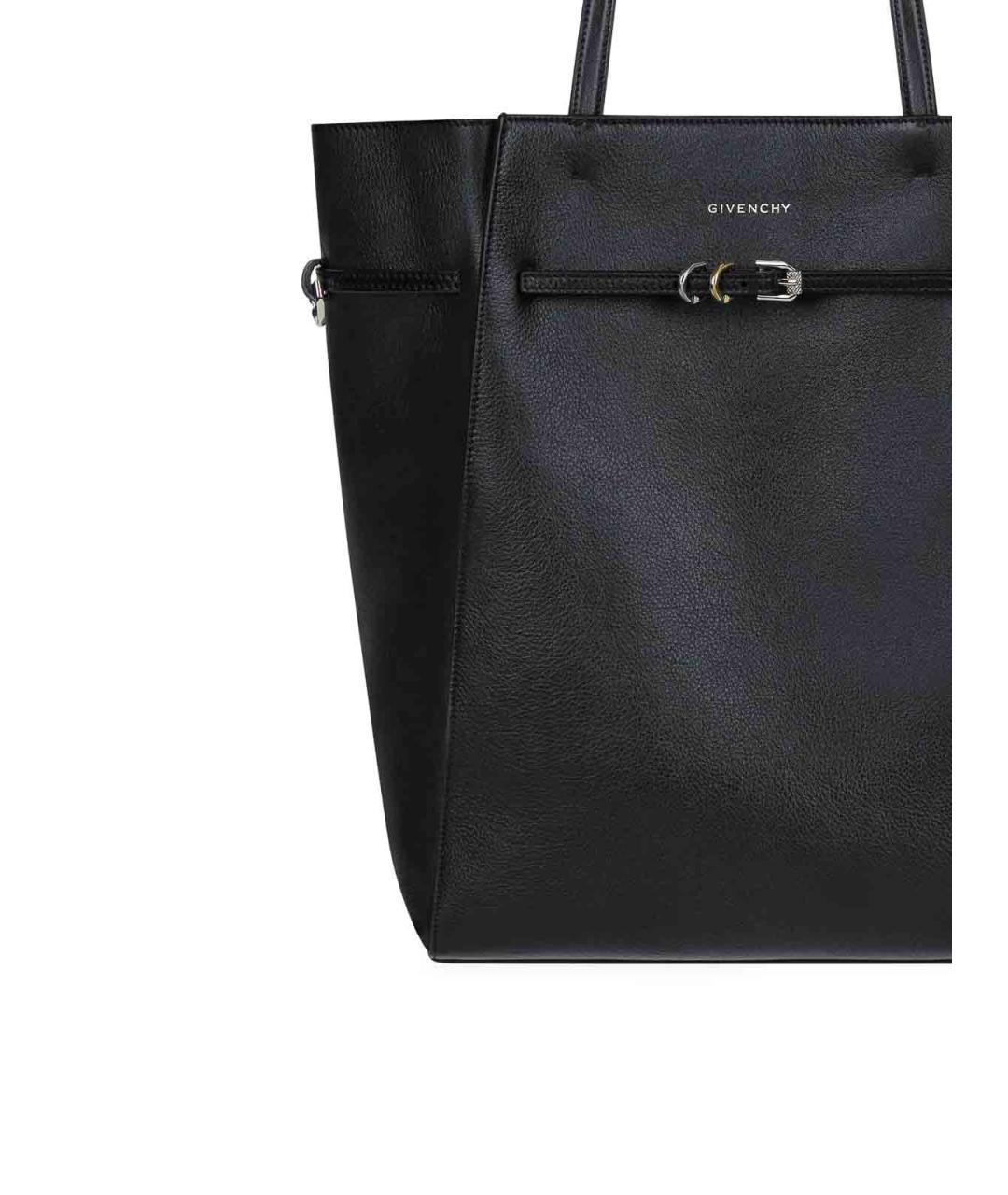GIVENCHY Черная кожаная сумка тоут, фото 5