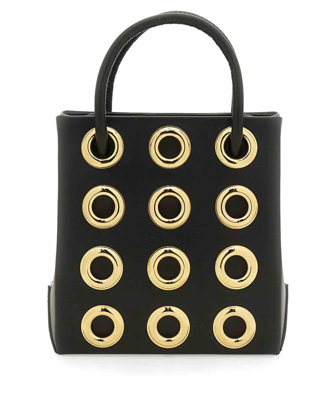 MOSCHINO Черная кожаная сумка через плечо, фото 2
