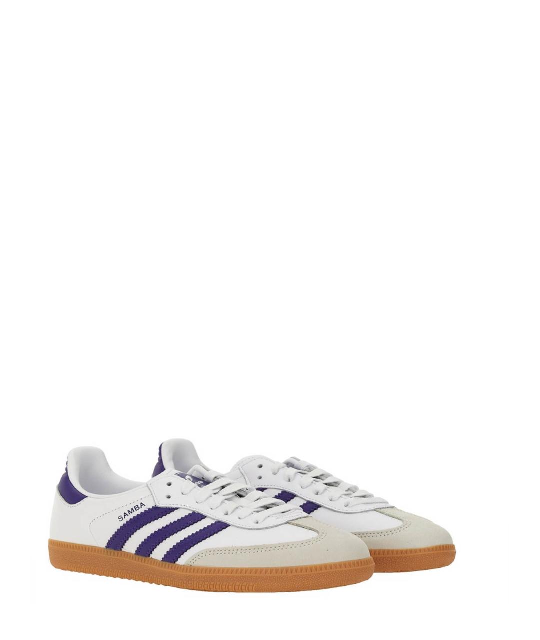 ADIDAS Белые кожаные кроссовки, фото 2