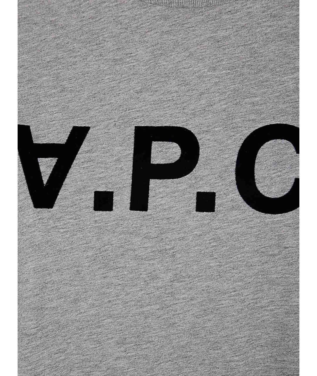A.P.C. Серая хлопковая футболка, фото 3