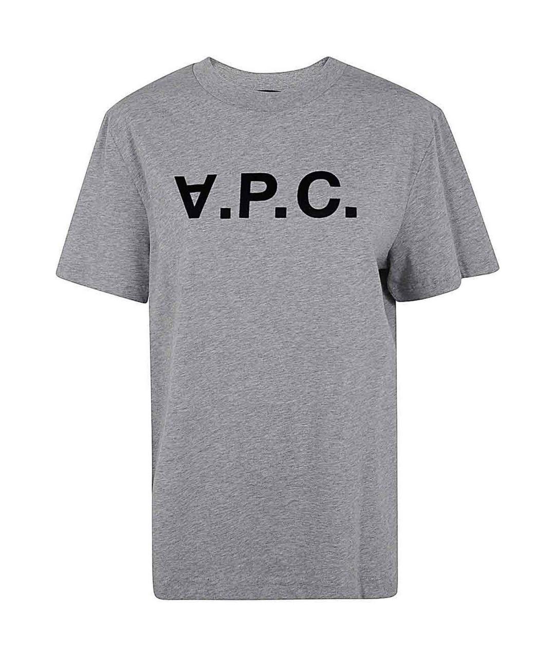 A.P.C. Серая хлопковая футболка, фото 1