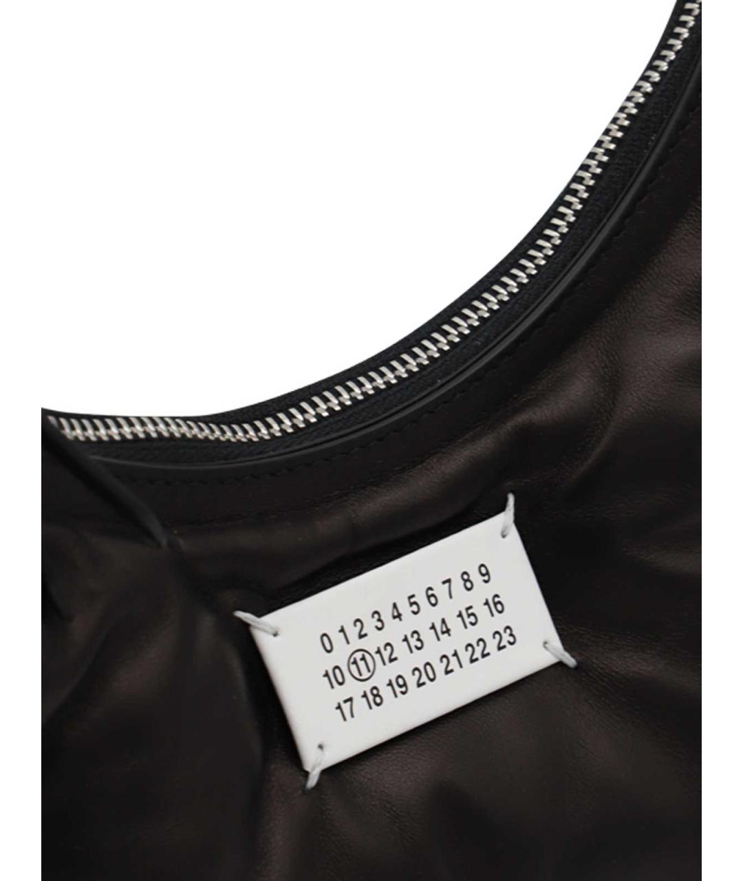 MAISON MARGIELA Черная кожаная сумка через плечо, фото 4