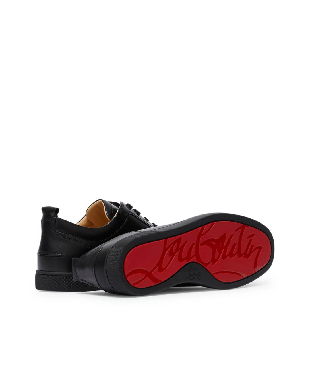 CHRISTIAN LOUBOUTIN Черные кожаные туфли, фото 4