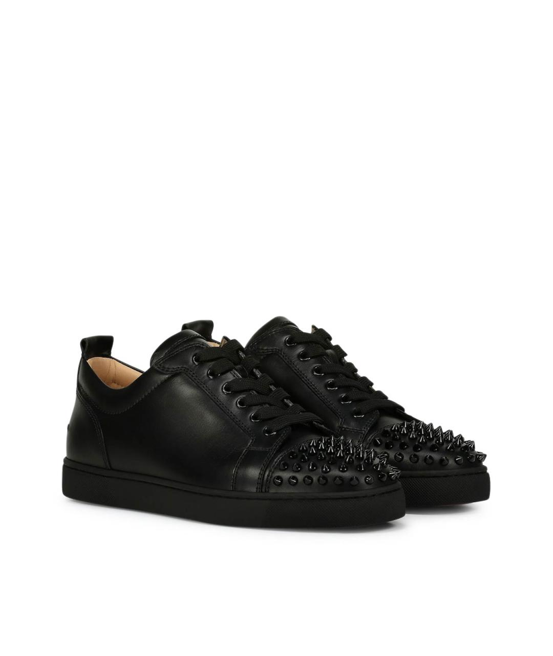 CHRISTIAN LOUBOUTIN Черные кожаные туфли, фото 2