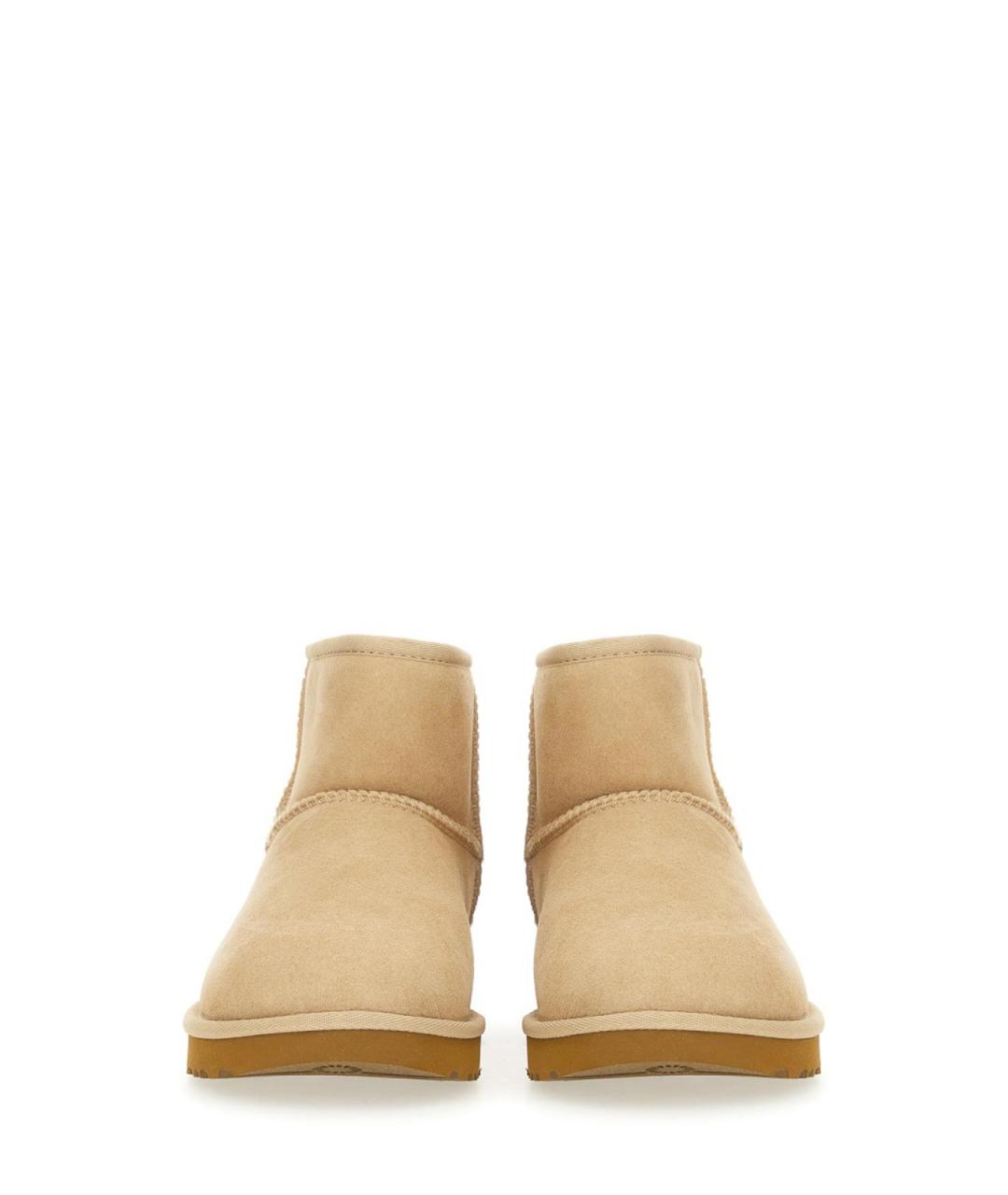 UGG Бежевые кожаные сапоги, фото 4