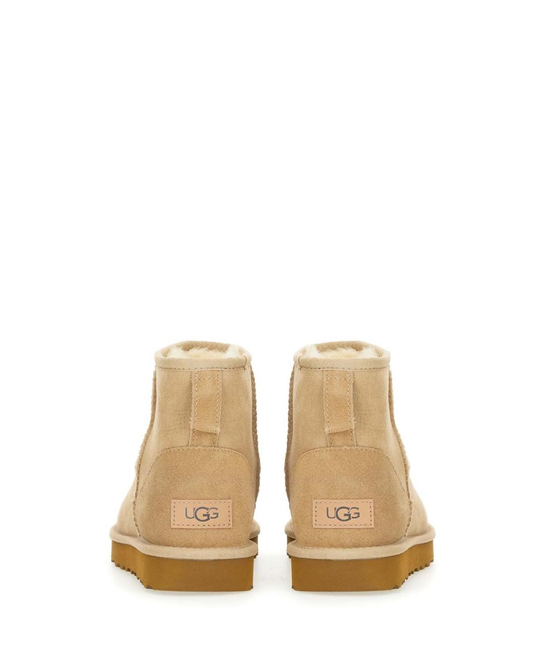 UGG Бежевые кожаные сапоги, фото 3