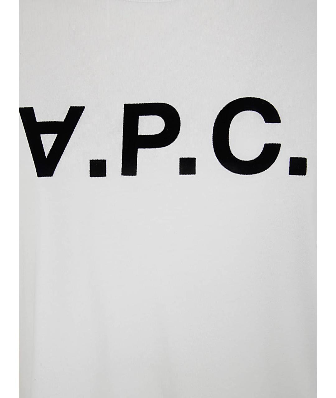A.P.C. Белая хлопковая футболка, фото 3