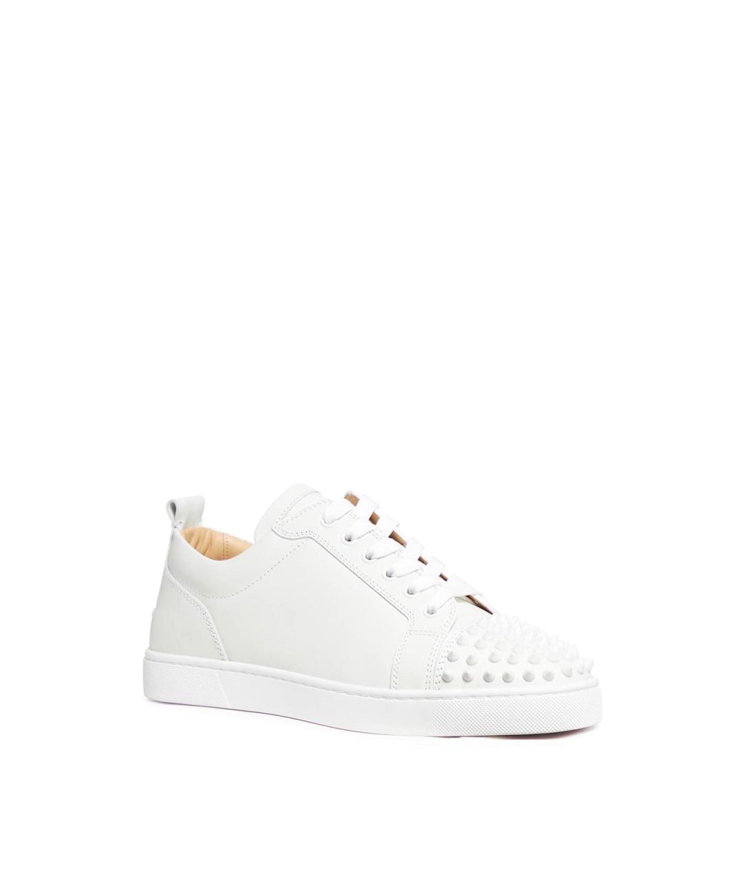 CHRISTIAN LOUBOUTIN Белые кожаные низкие кроссовки / кеды, фото 2
