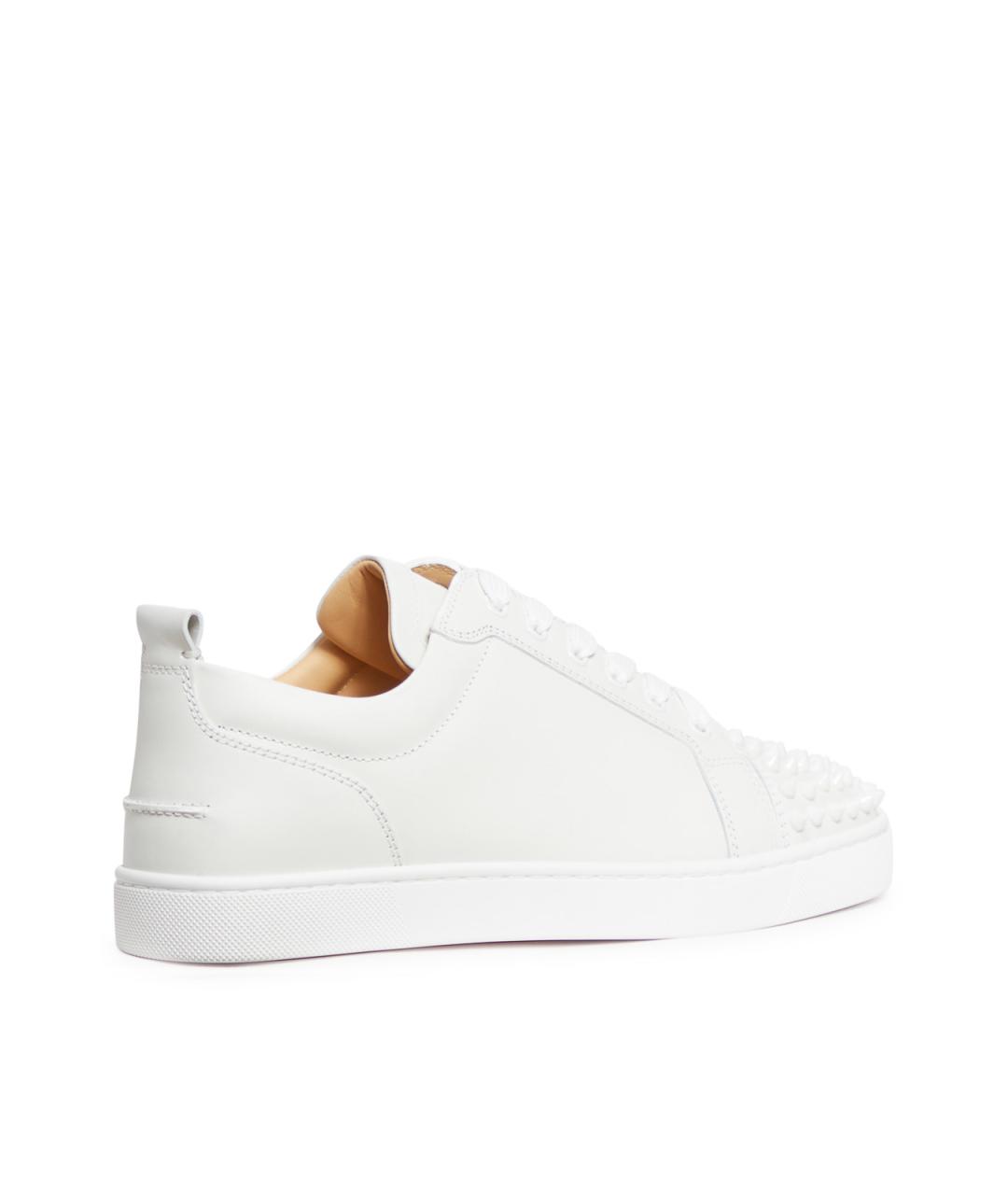 CHRISTIAN LOUBOUTIN Белые кожаные низкие кроссовки / кеды, фото 3