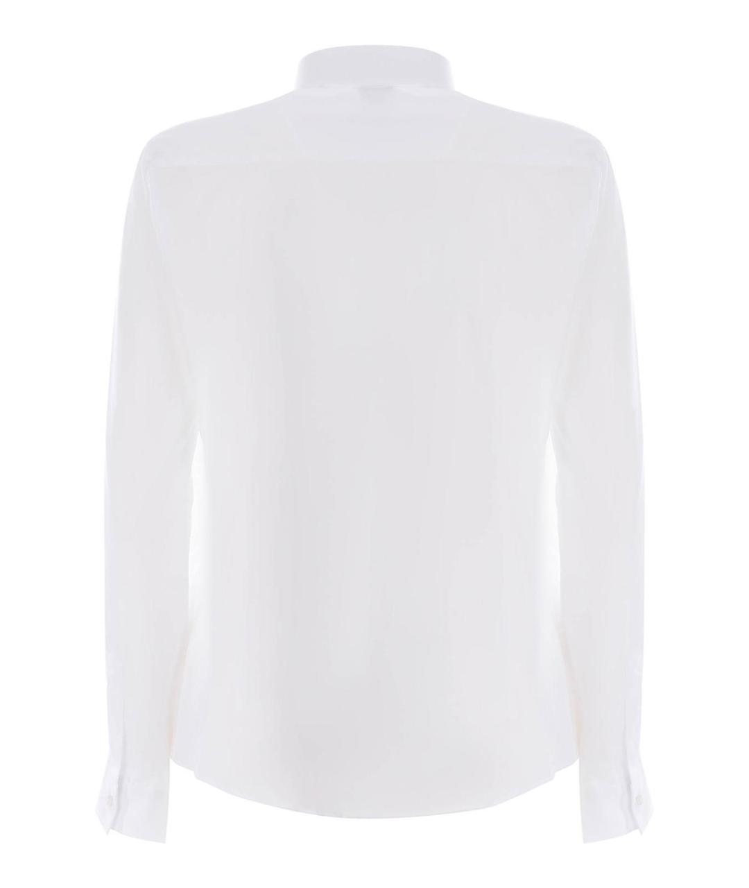 FAY Белая хлопко-эластановая рубашка, фото 3