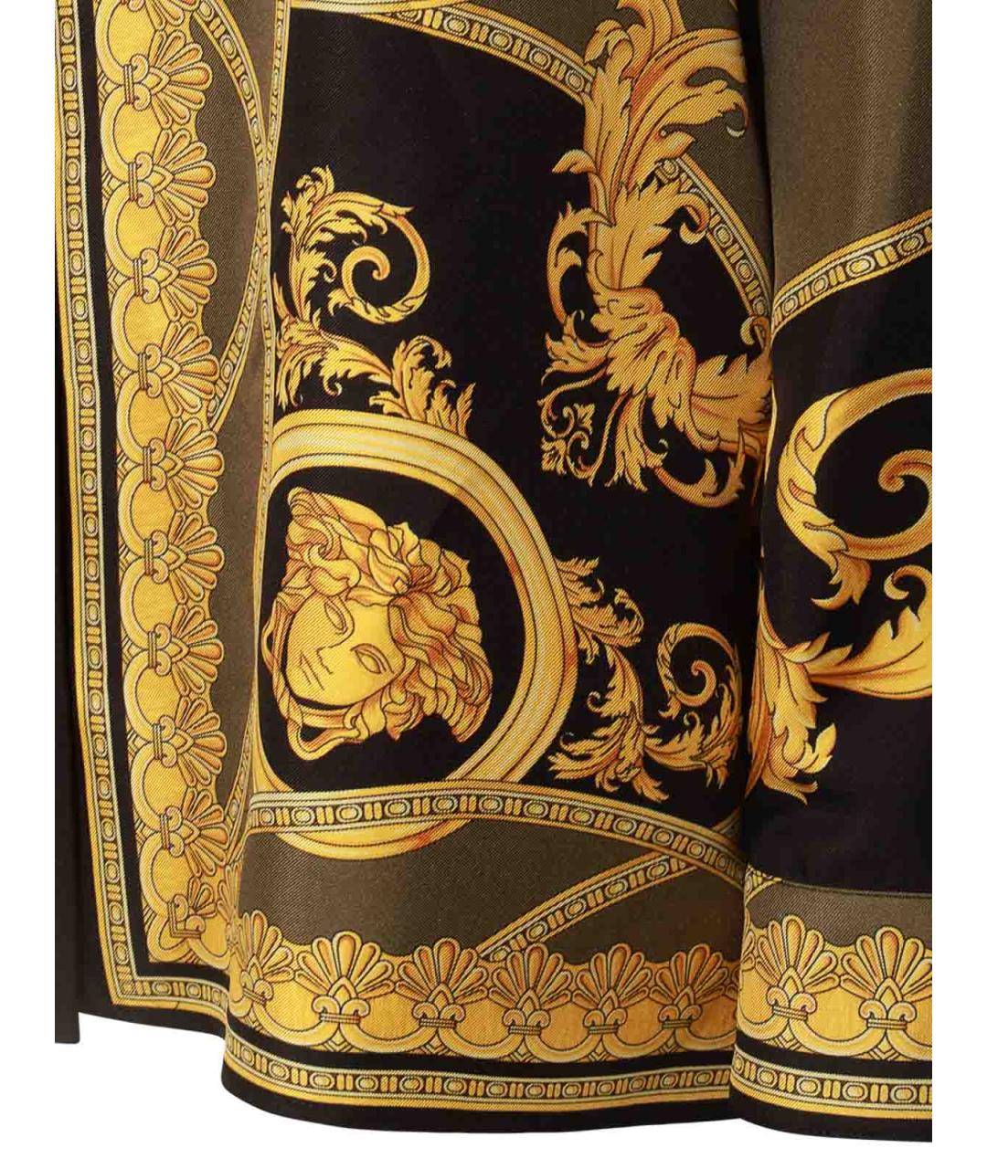 VERSACE Золотая шелковая рубашка, фото 3