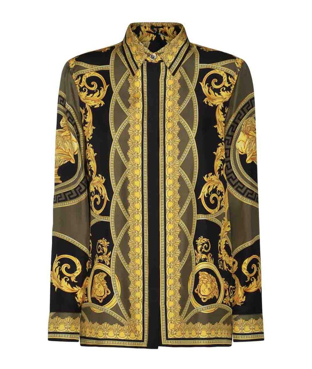 VERSACE Золотая шелковая рубашка, фото 1