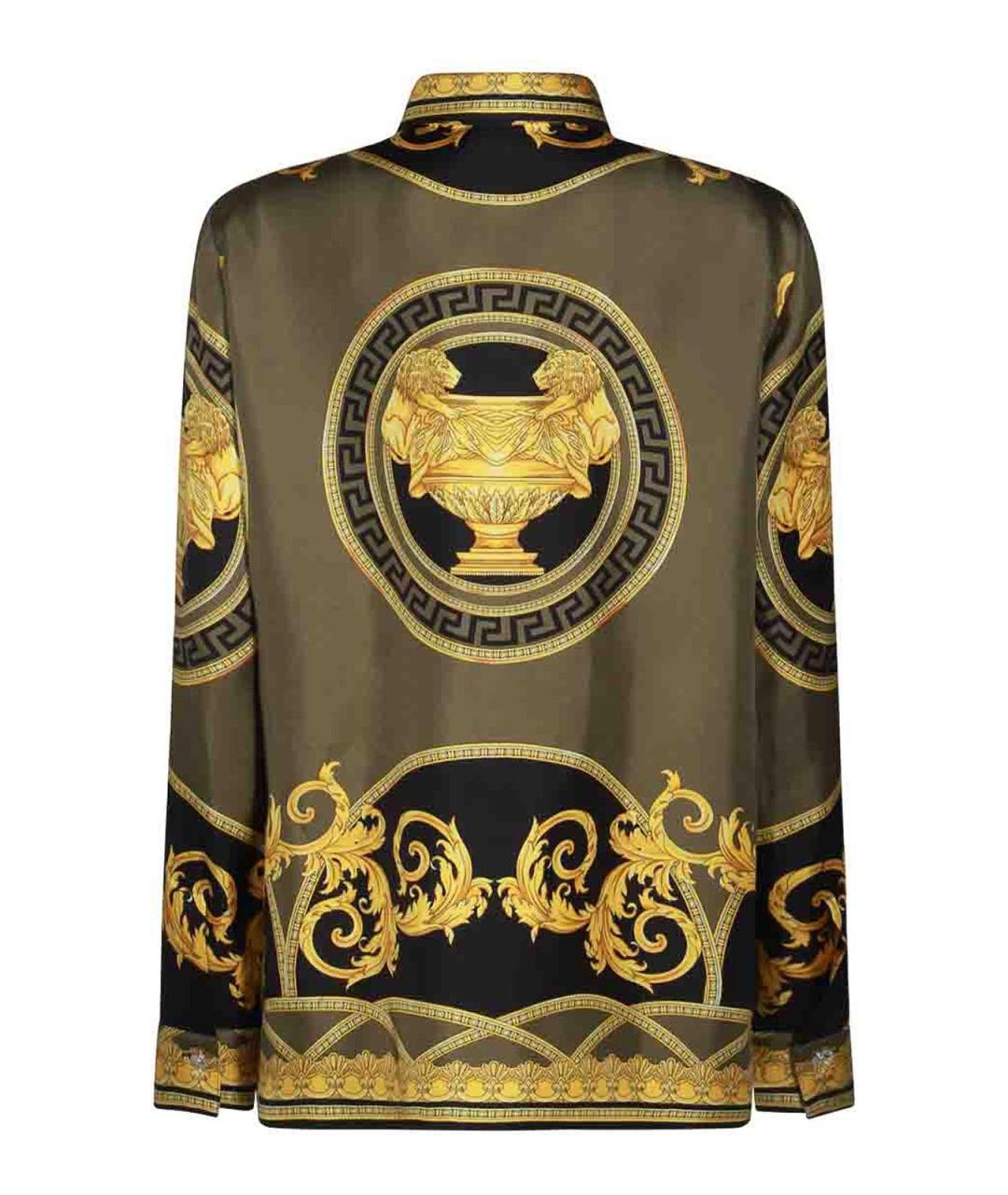 VERSACE Золотая шелковая рубашка, фото 2