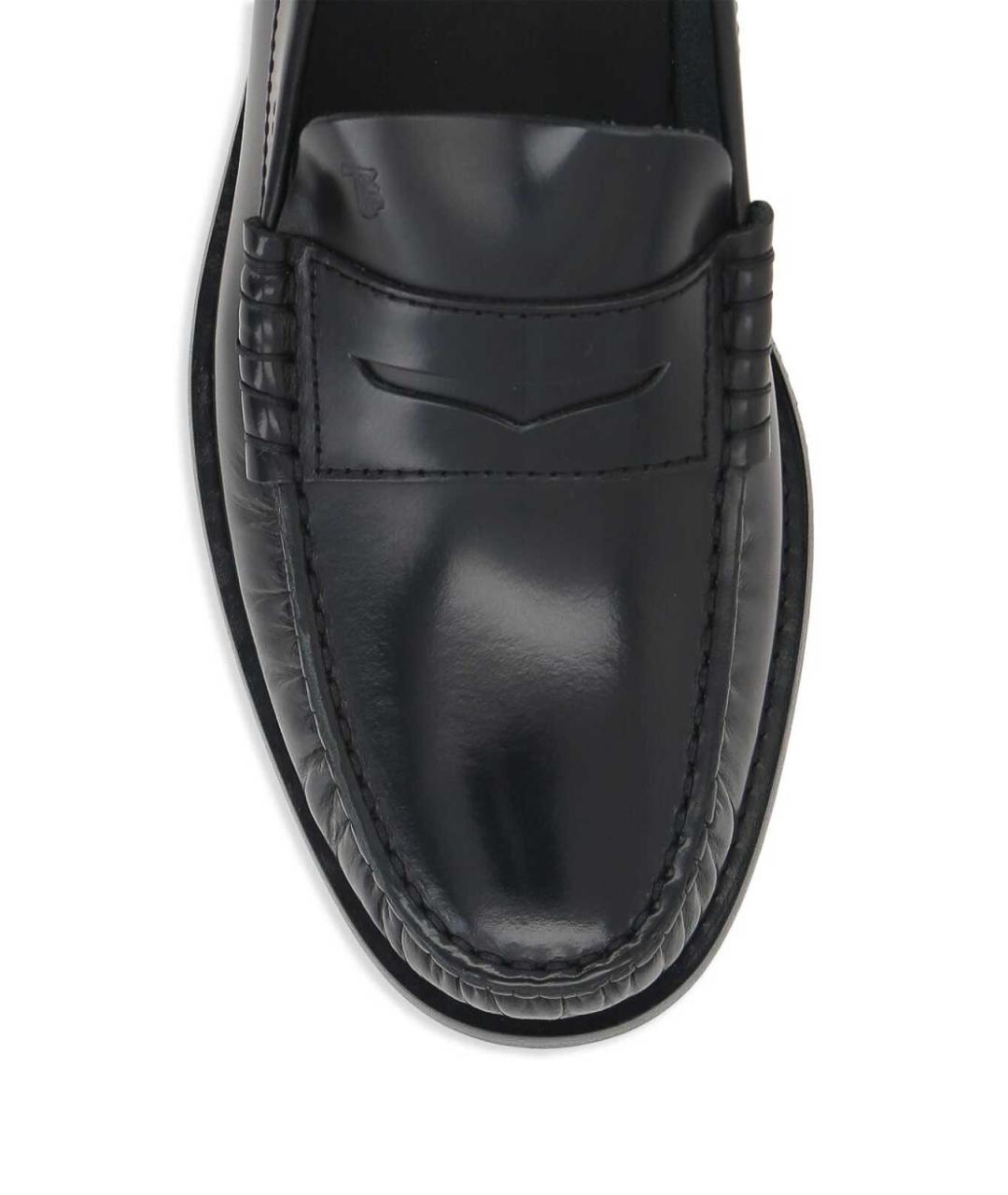 TOD'S Черные кожаные лоферы, фото 3