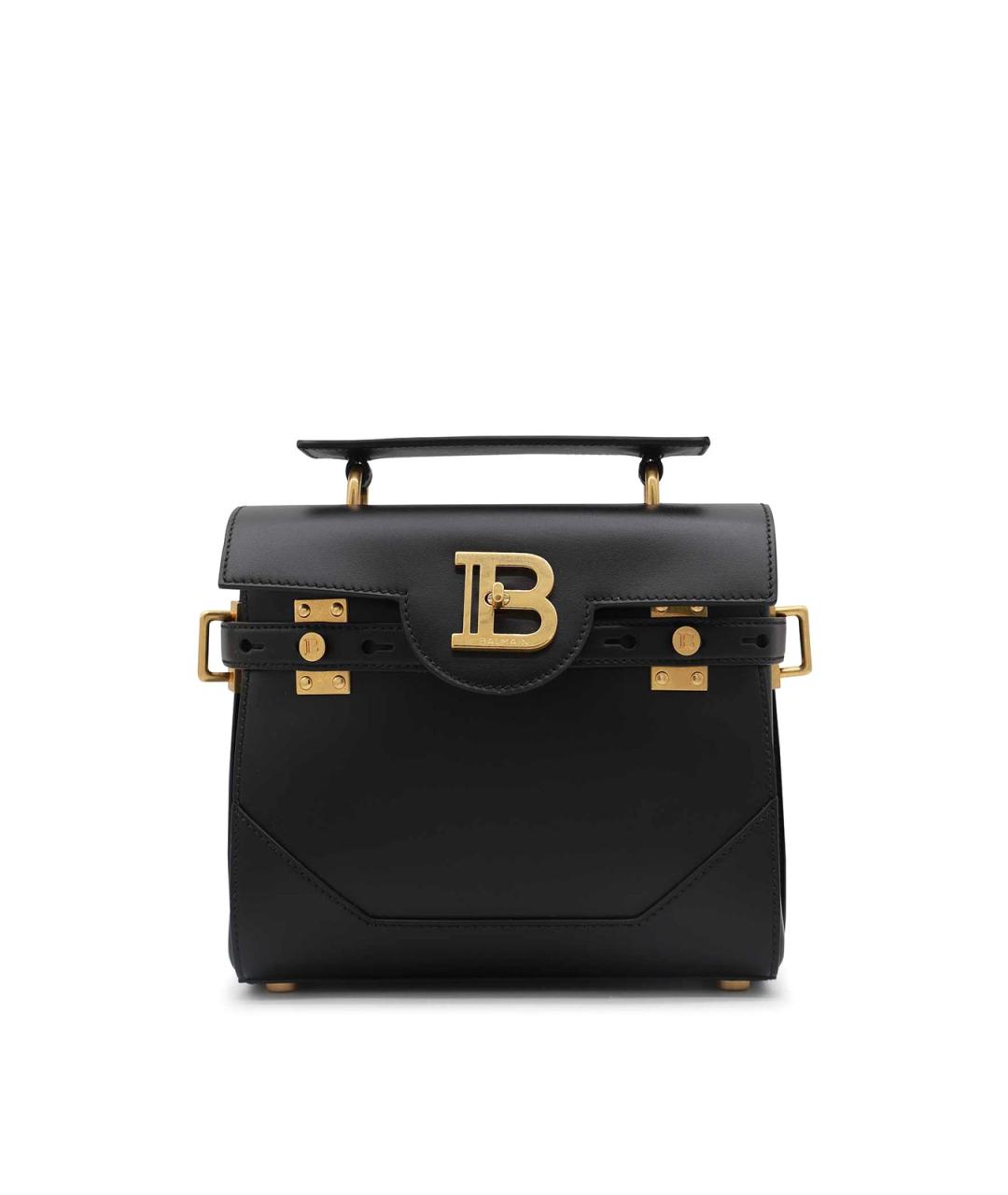 BALMAIN Черная кожаная сумка тоут, фото 1